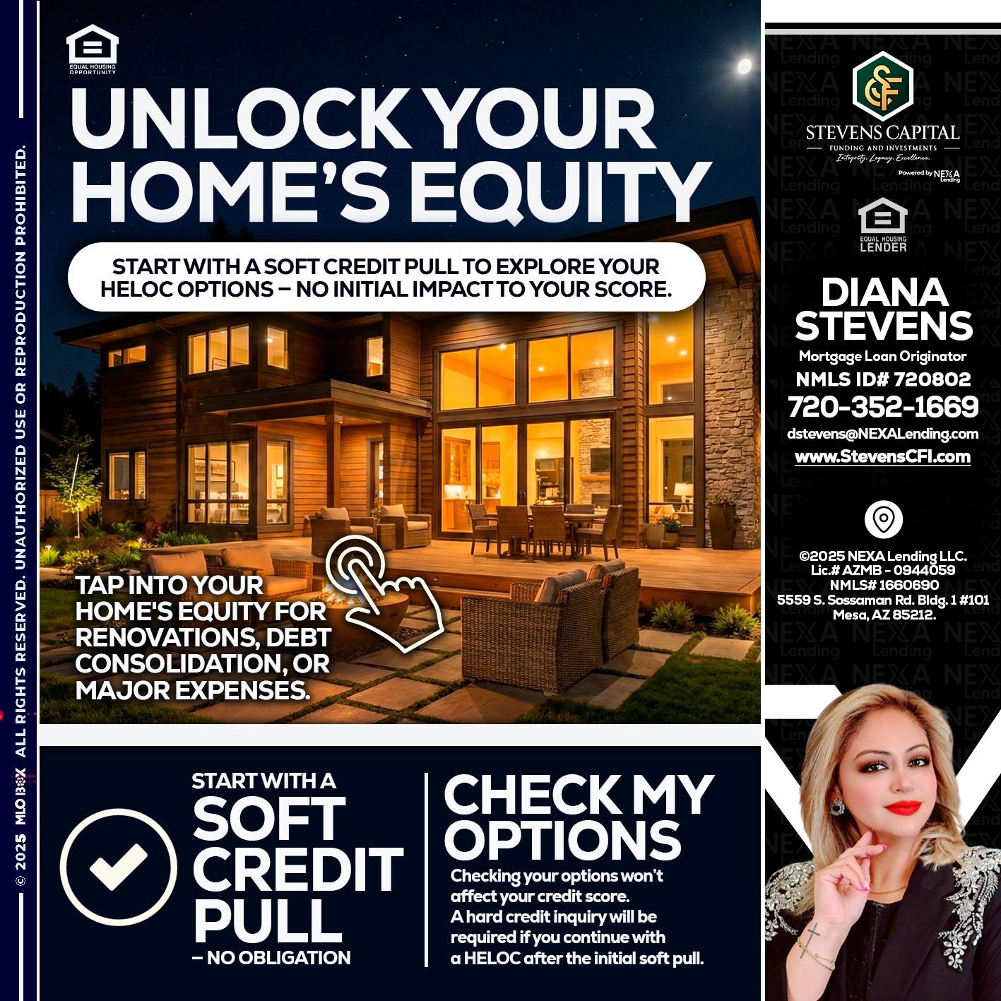 UNLOCK YOUR HOMES - Diana Stevens -Mortgage Loan Originator
