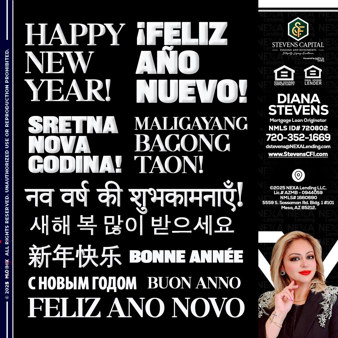 HAPPY NEW YEAR - Diana Stevens -Mortgage Loan Originator