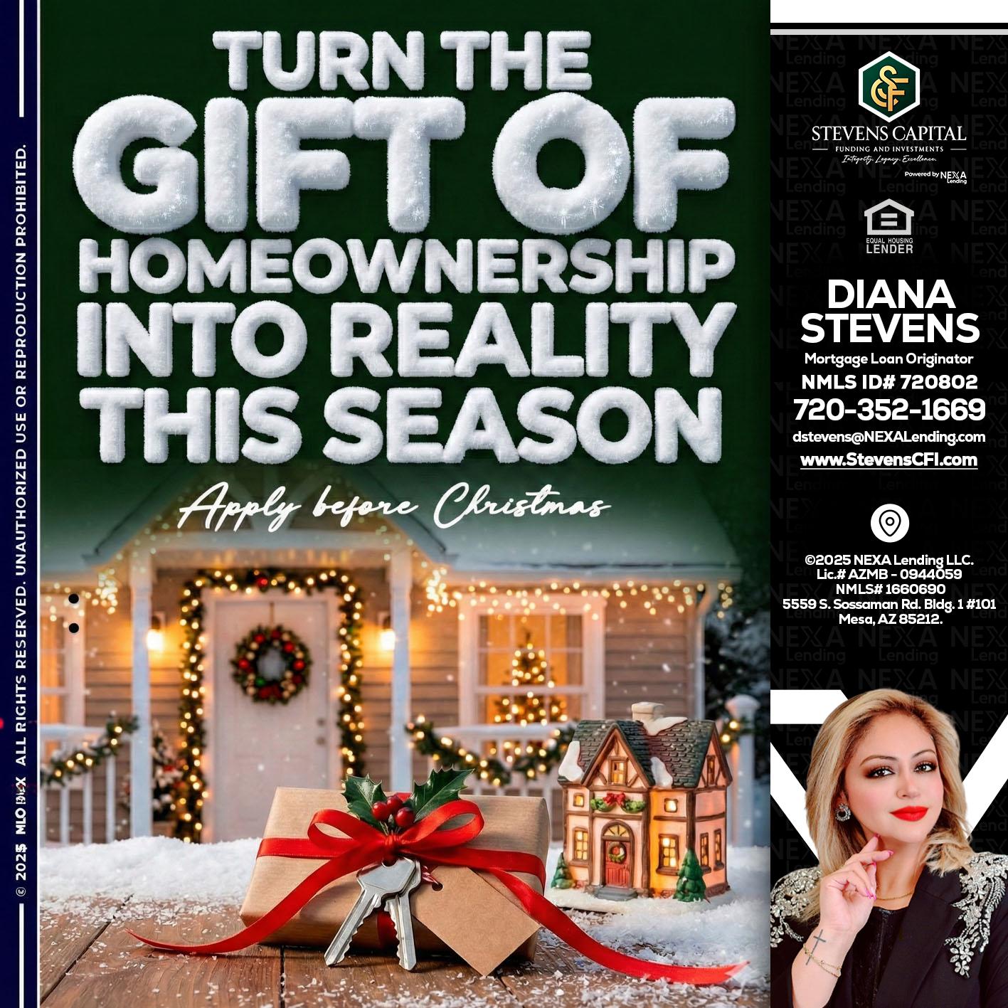 TURN GIFTS - Diana Stevens -Mortgage Loan Originator