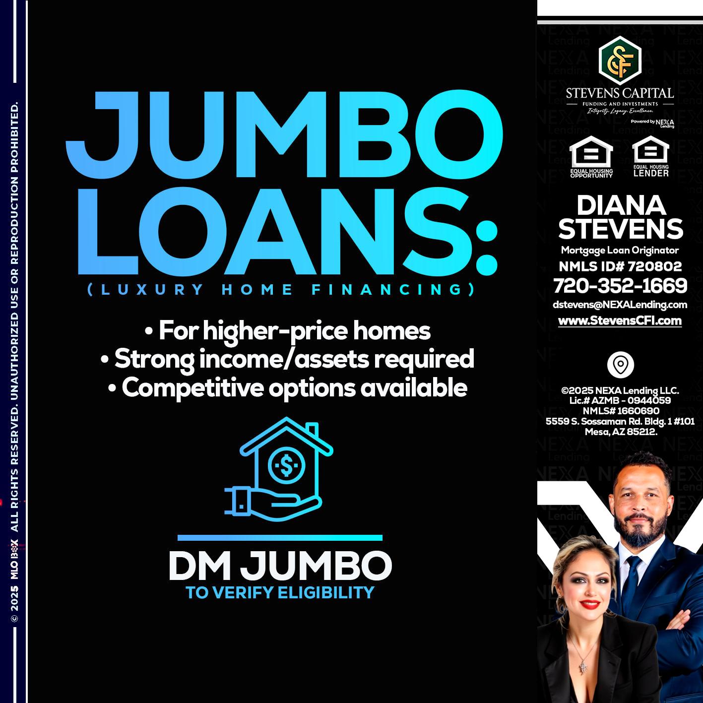 JUMBO LOANS - Diana Stevens -Mortgage Loan Originator