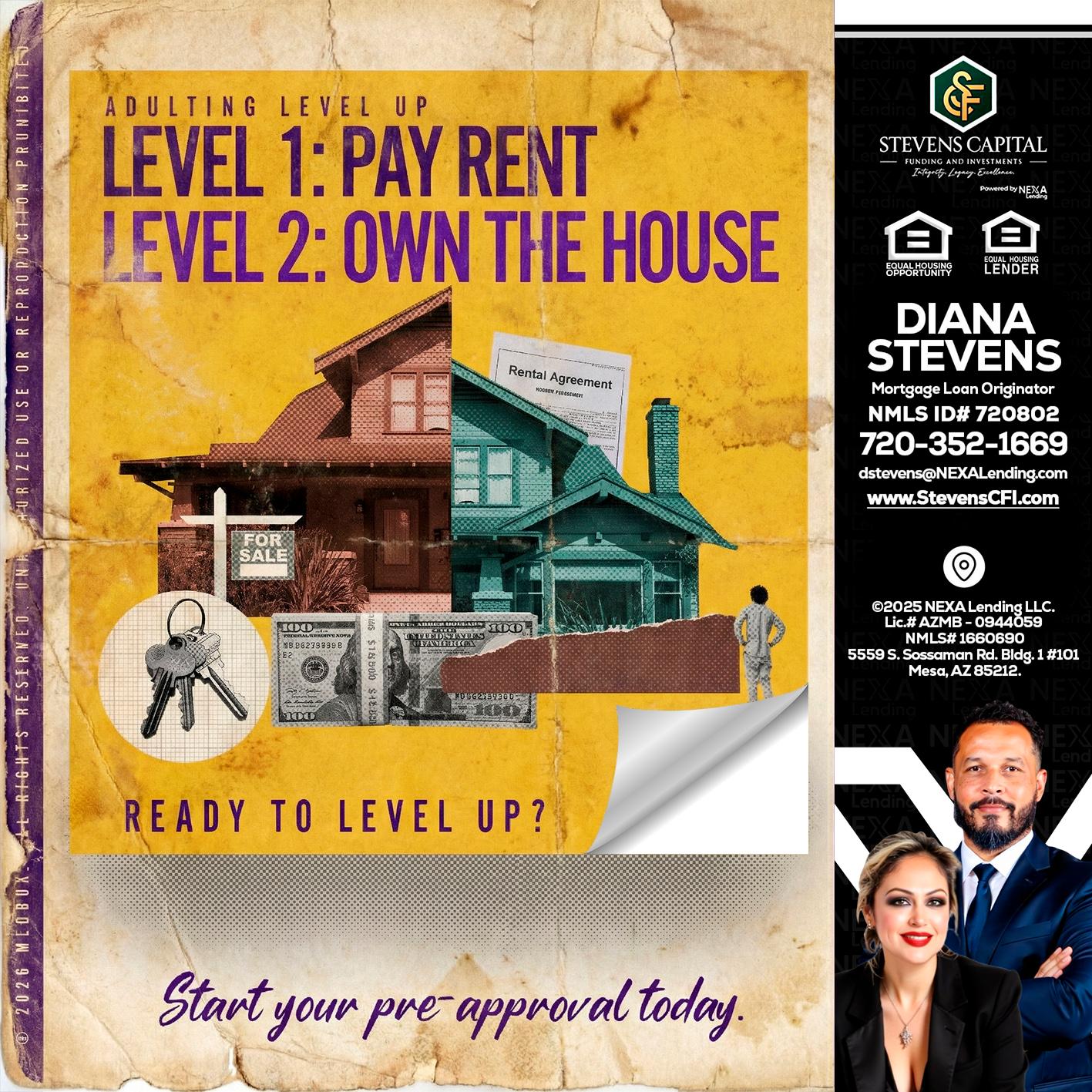 LEVEL 1 - Diana Stevens -Mortgage Loan Originator