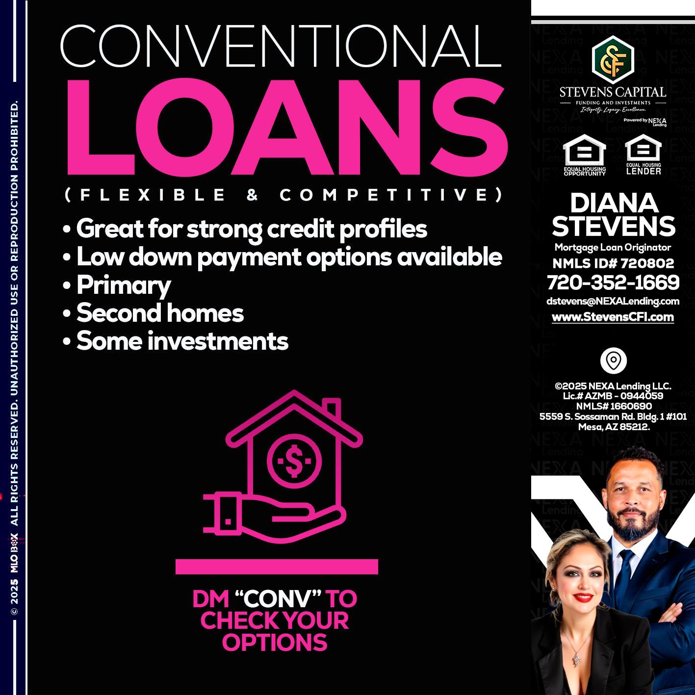 CONVENTIONAL LOANS - Diana Stevens -Mortgage Loan Originator