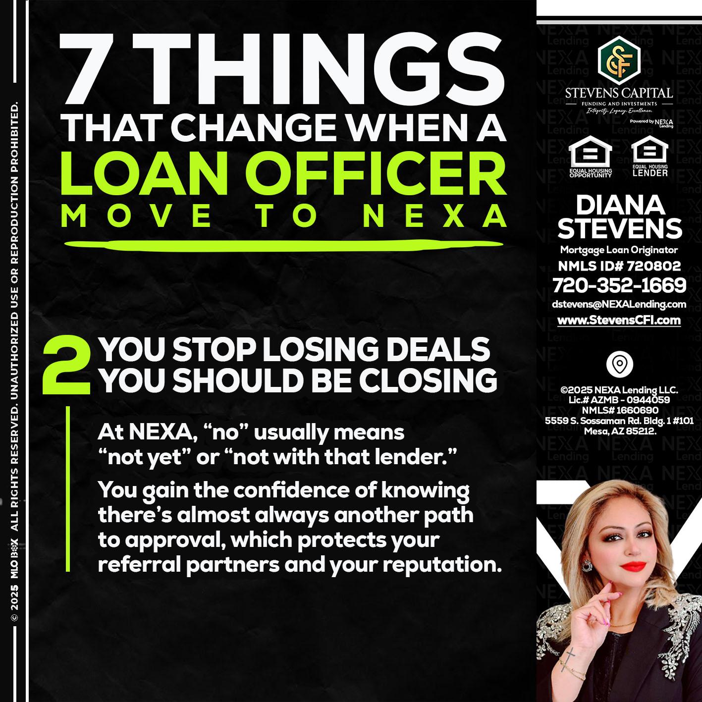 7 THINGS (2) - Diana Stevens -Mortgage Loan Originator