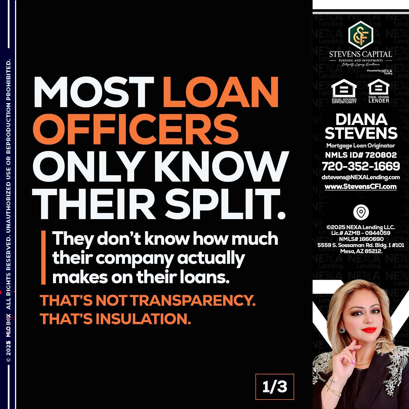 1 OF 3 - Diana Stevens -Mortgage Loan Originator