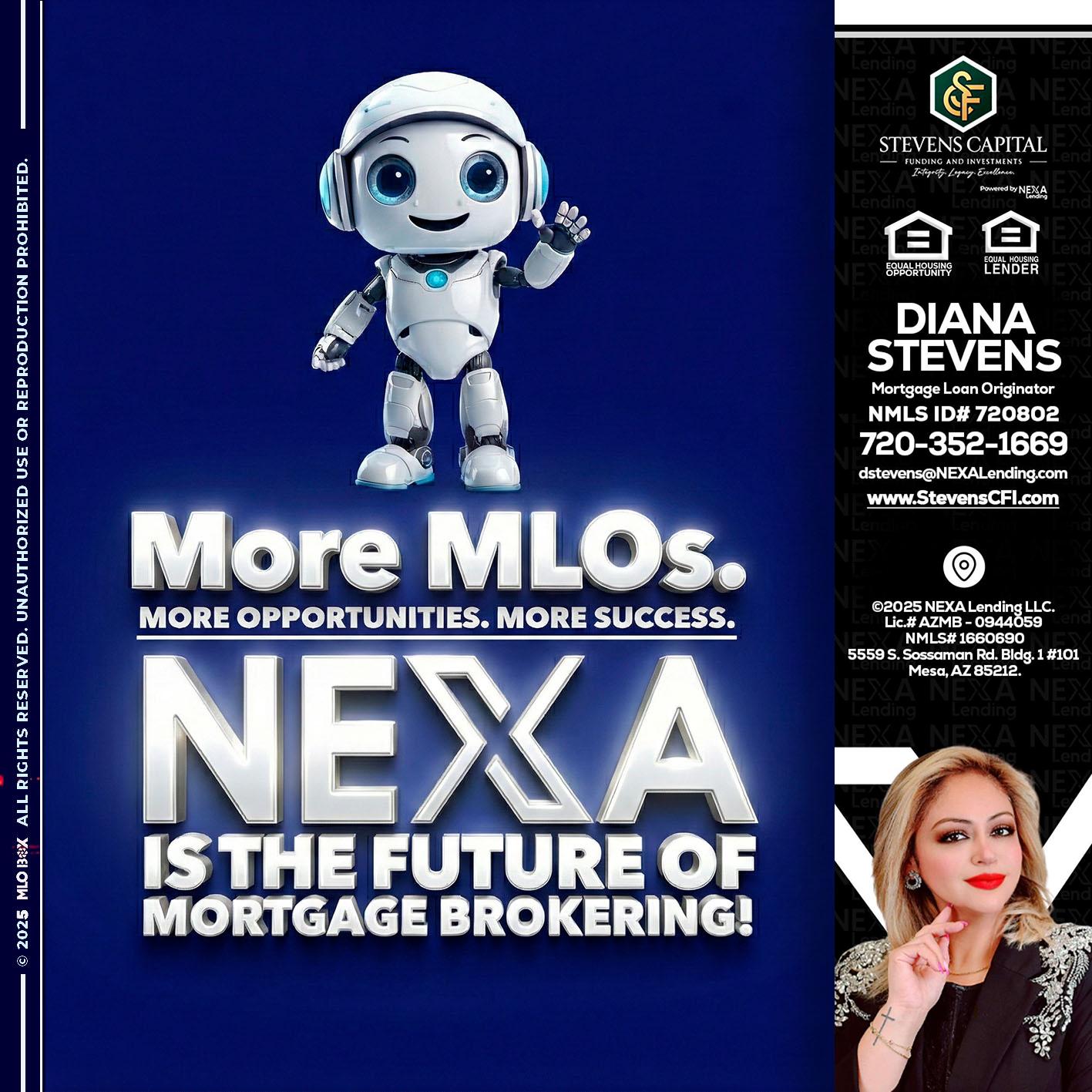 MORE MLOs - Diana Stevens -Mortgage Loan Originator