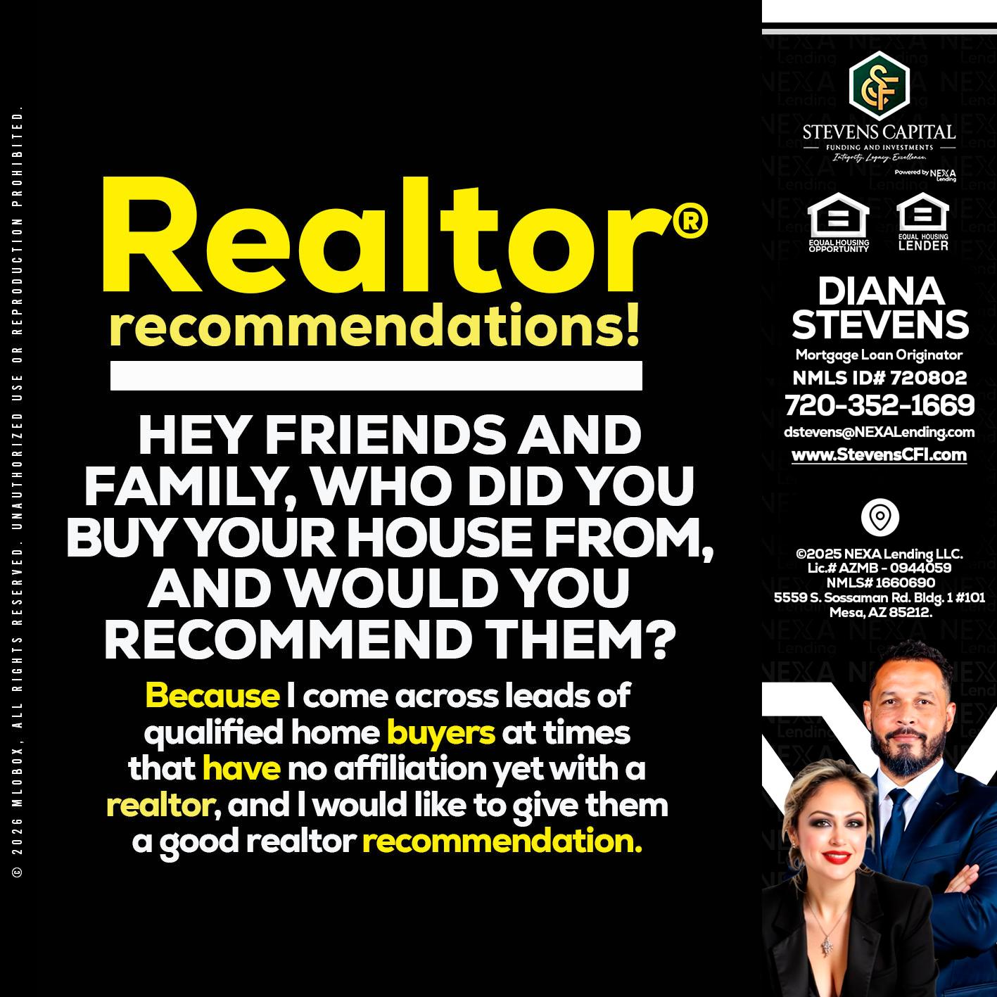REALTOR - Diana Stevens -Mortgage Loan Originator