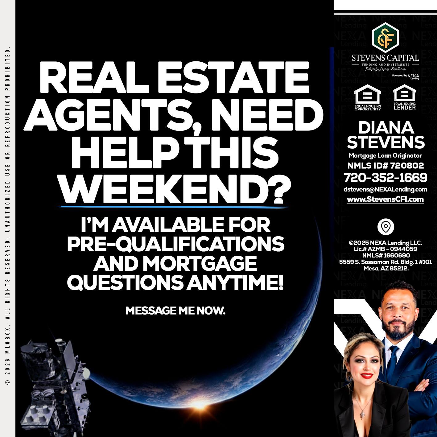 REAL ESTATE AGENTS - Diana Stevens -Mortgage Loan Originator