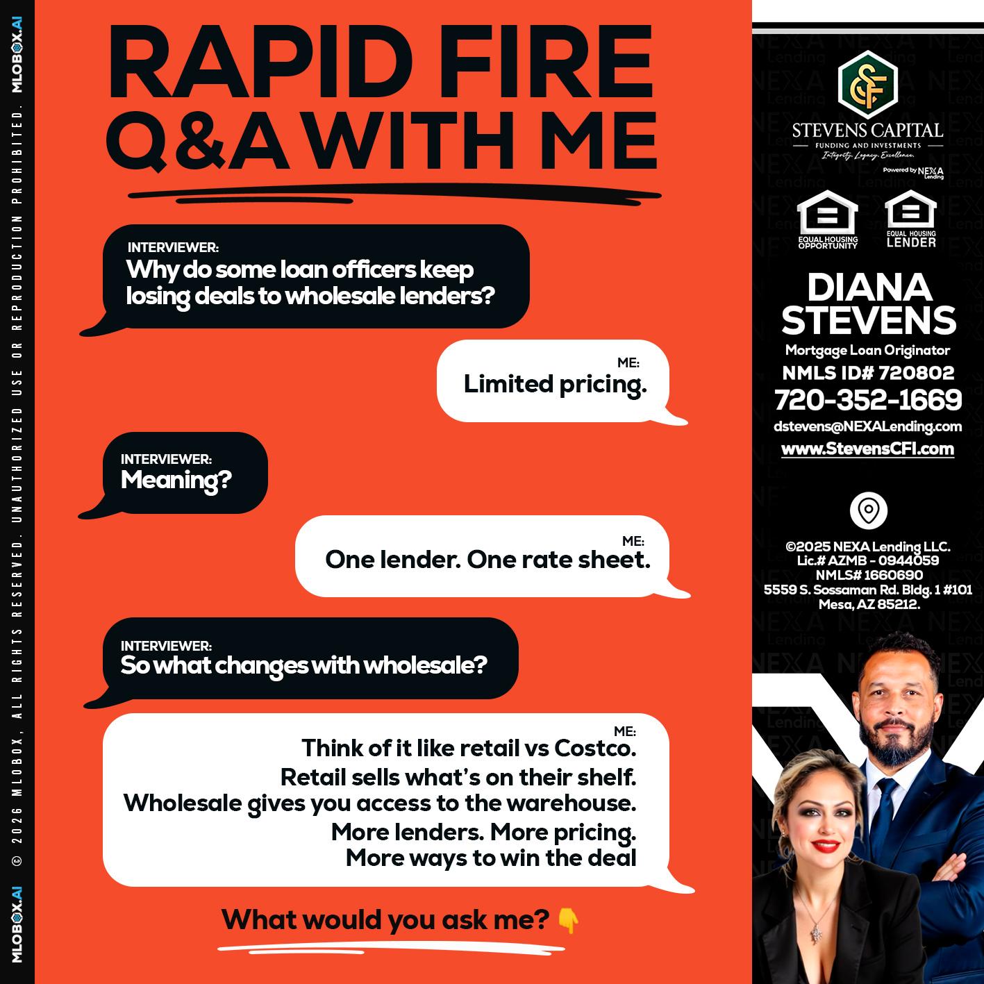 Q&A - Diana Stevens -Mortgage Loan Originator