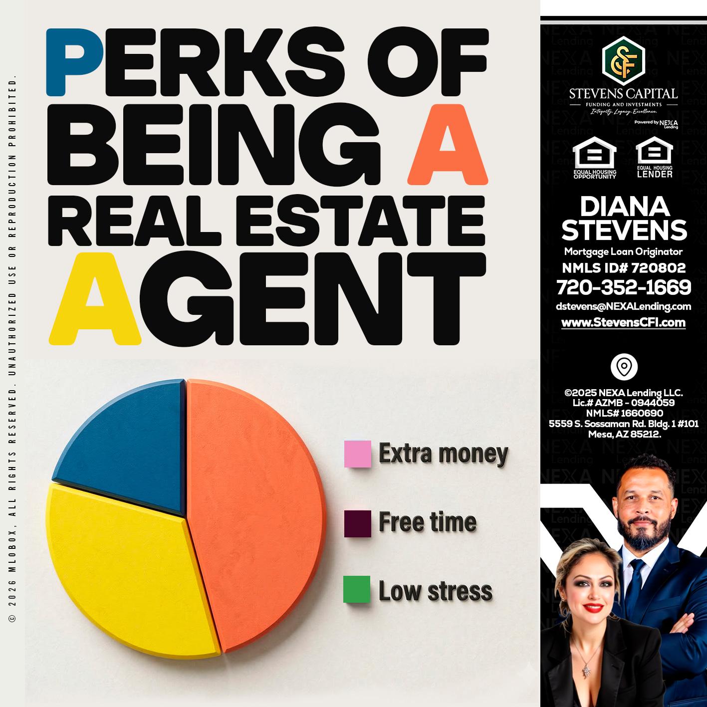 PERKS OF BEING - Diana Stevens -Mortgage Loan Originator