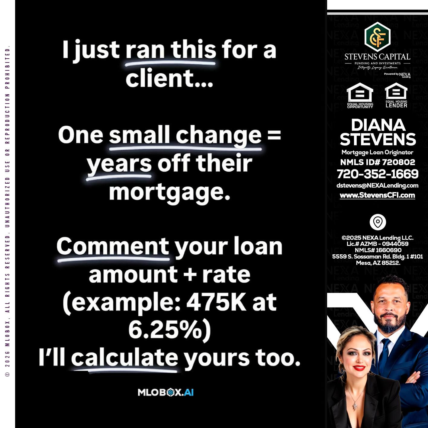 I JUST RAN - Diana Stevens -Mortgage Loan Originator