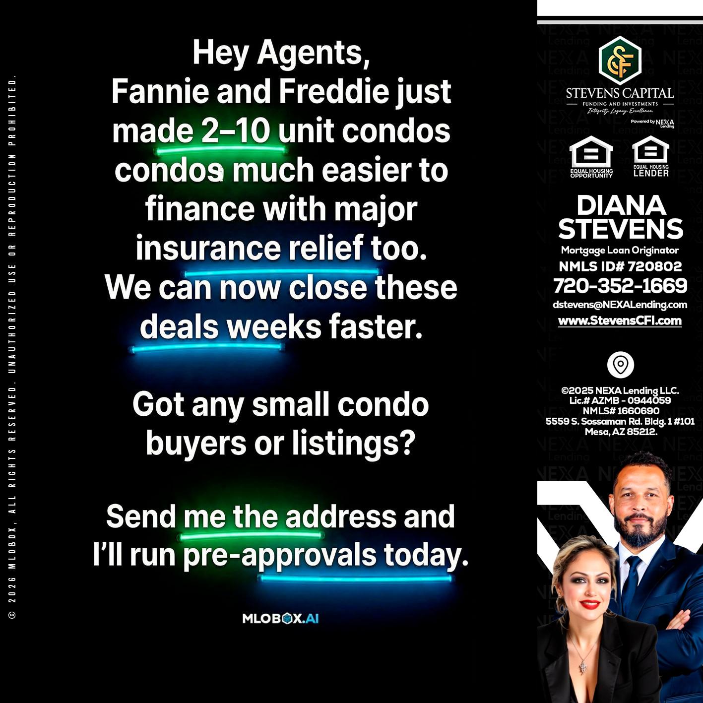 HEY AGENTS - Diana Stevens -Mortgage Loan Originator