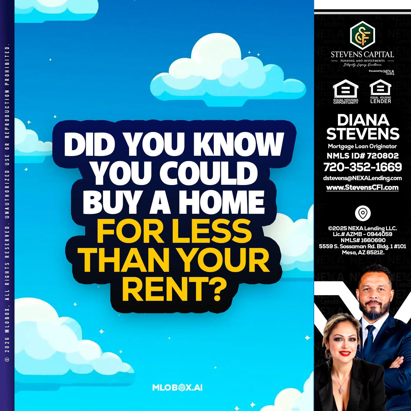 DID YOU KNOW - Diana Stevens -Mortgage Loan Originator