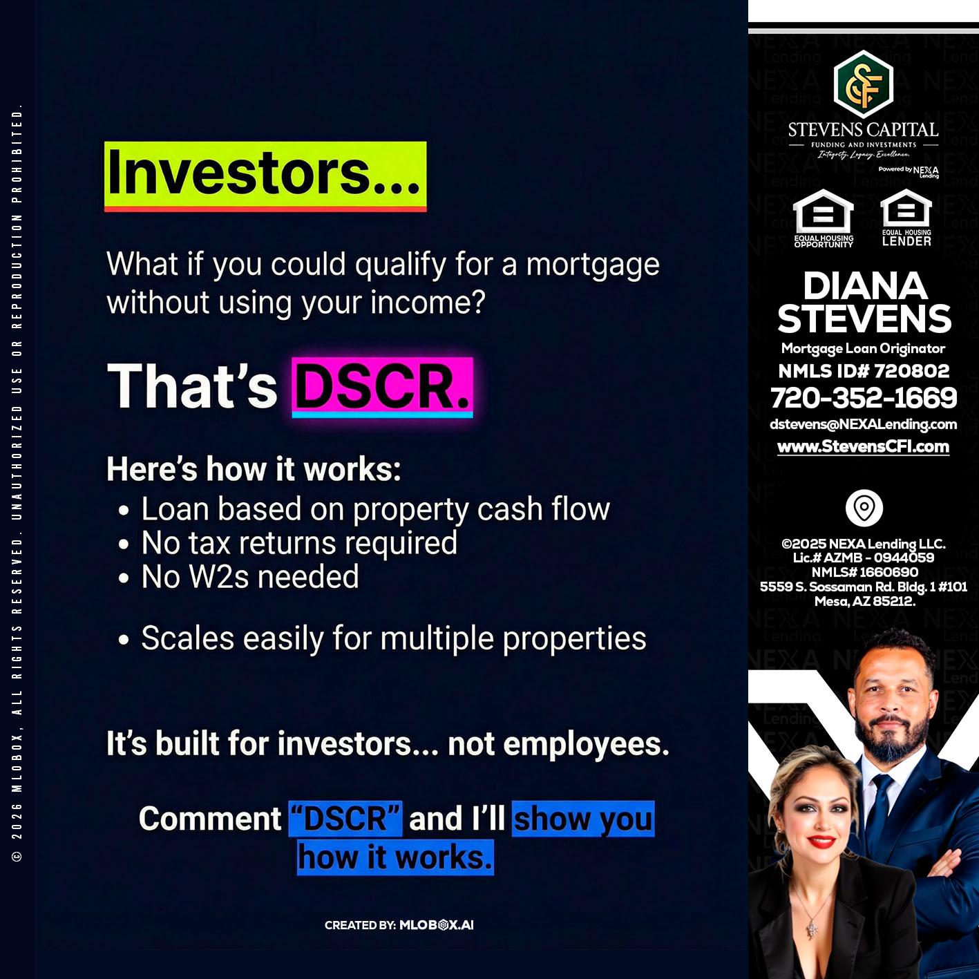 INVESTORS - Diana Stevens -Mortgage Loan Originator