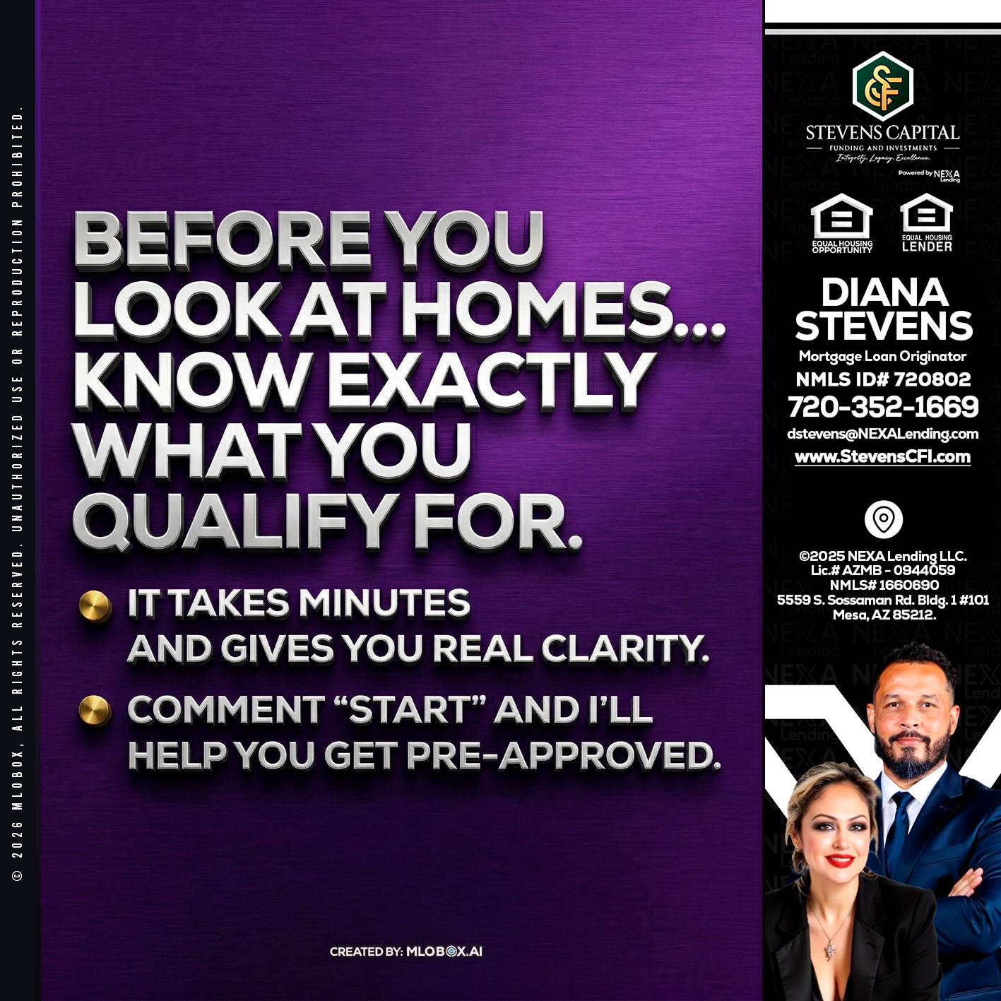 BEFORE YOU - Diana Stevens -Mortgage Loan Originator