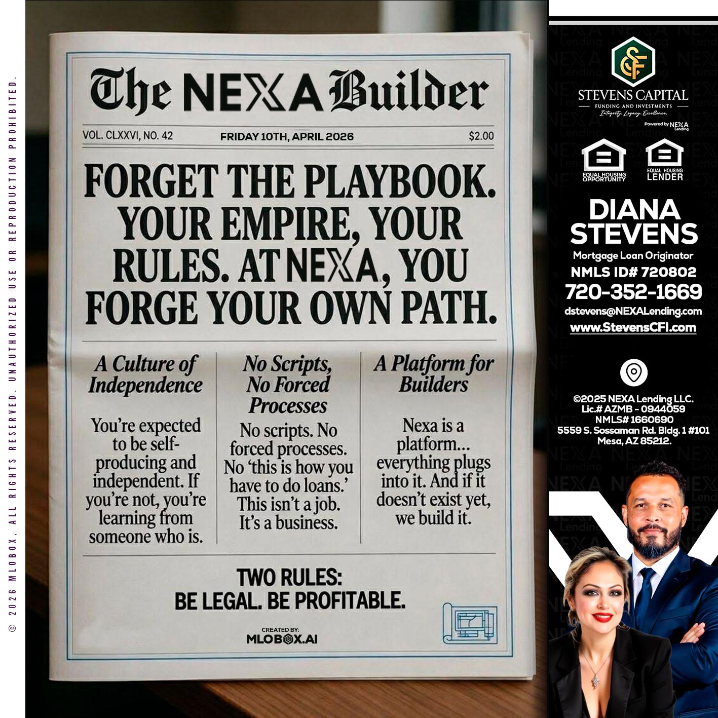 THE NEXA BUILDER - Diana Stevens -Mortgage Loan Originator