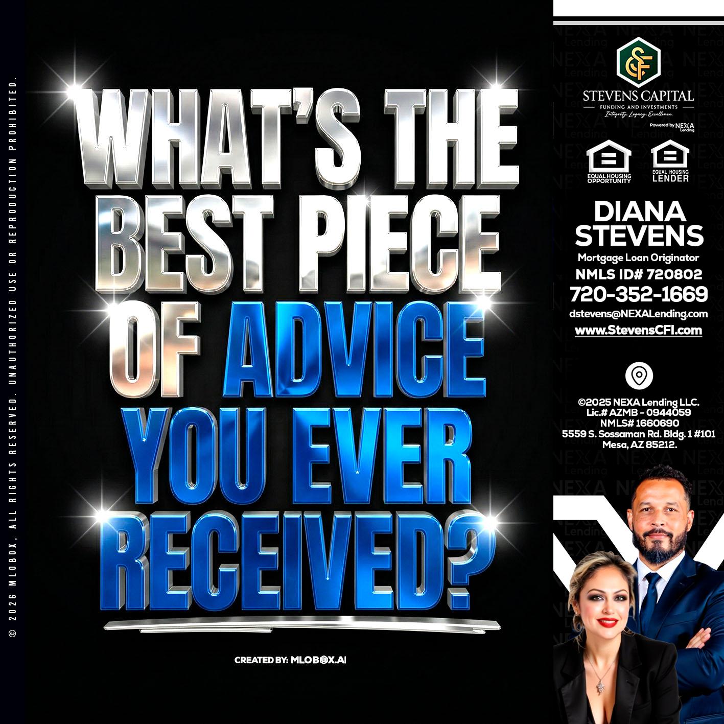 WHATS THE BEST - Diana Stevens -Mortgage Loan Originator