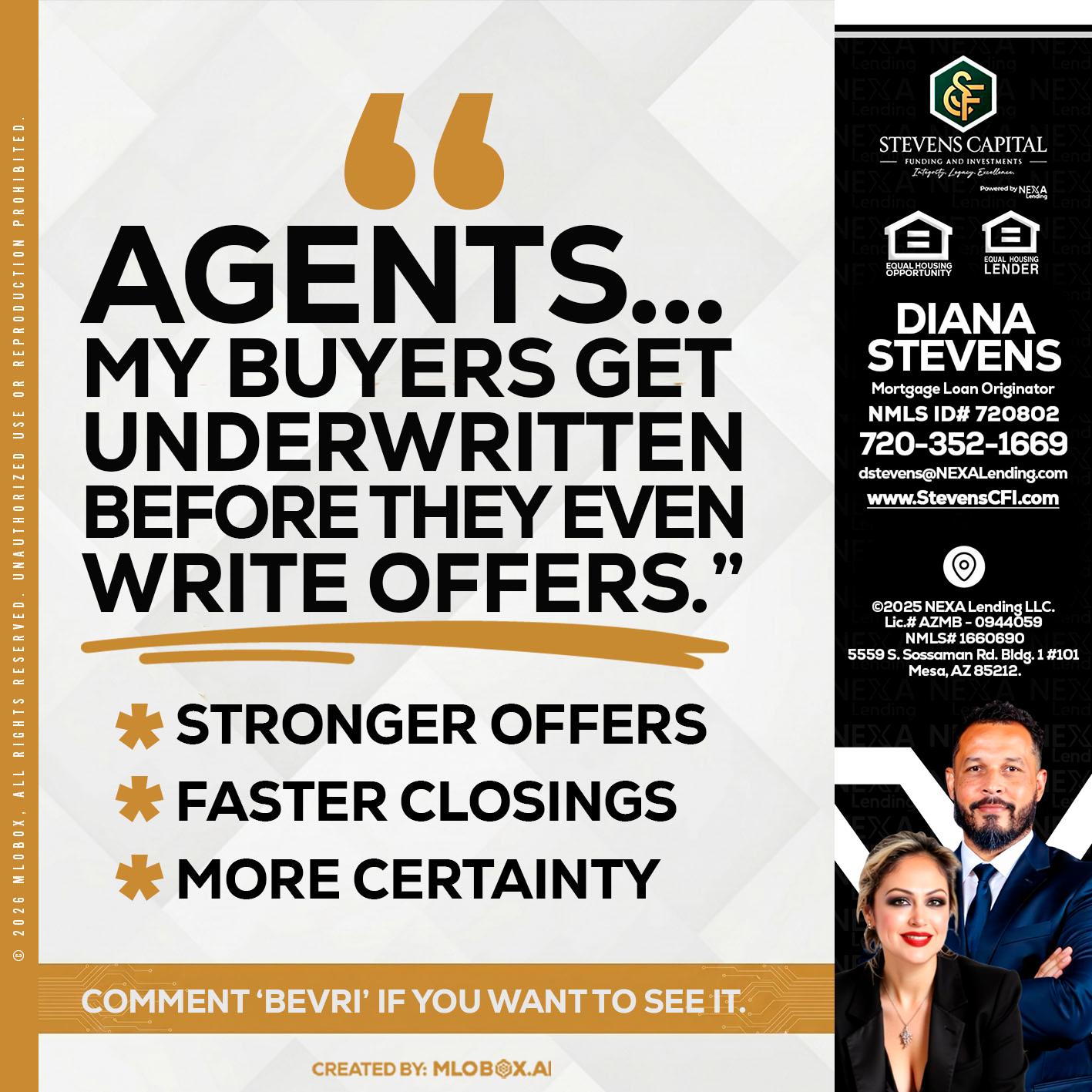 agents - Diana Stevens -Mortgage Loan Originator