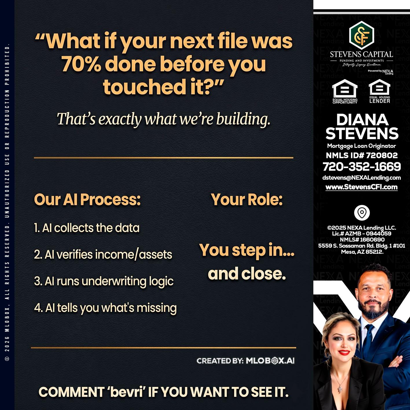 WHAT IF YOUR - Diana Stevens -Mortgage Loan Originator