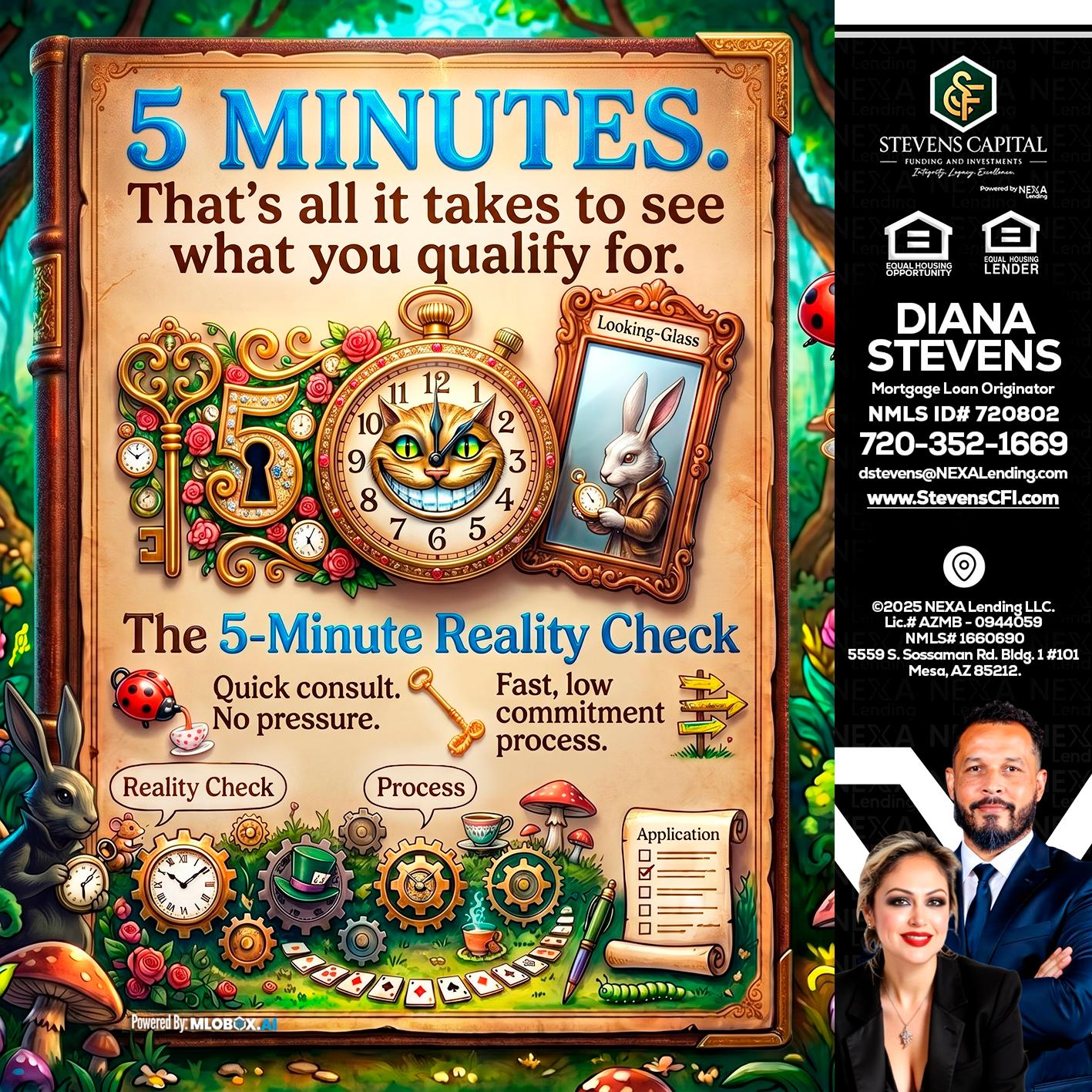 Reality Check! - Diana Stevens -Mortgage Loan Originator
