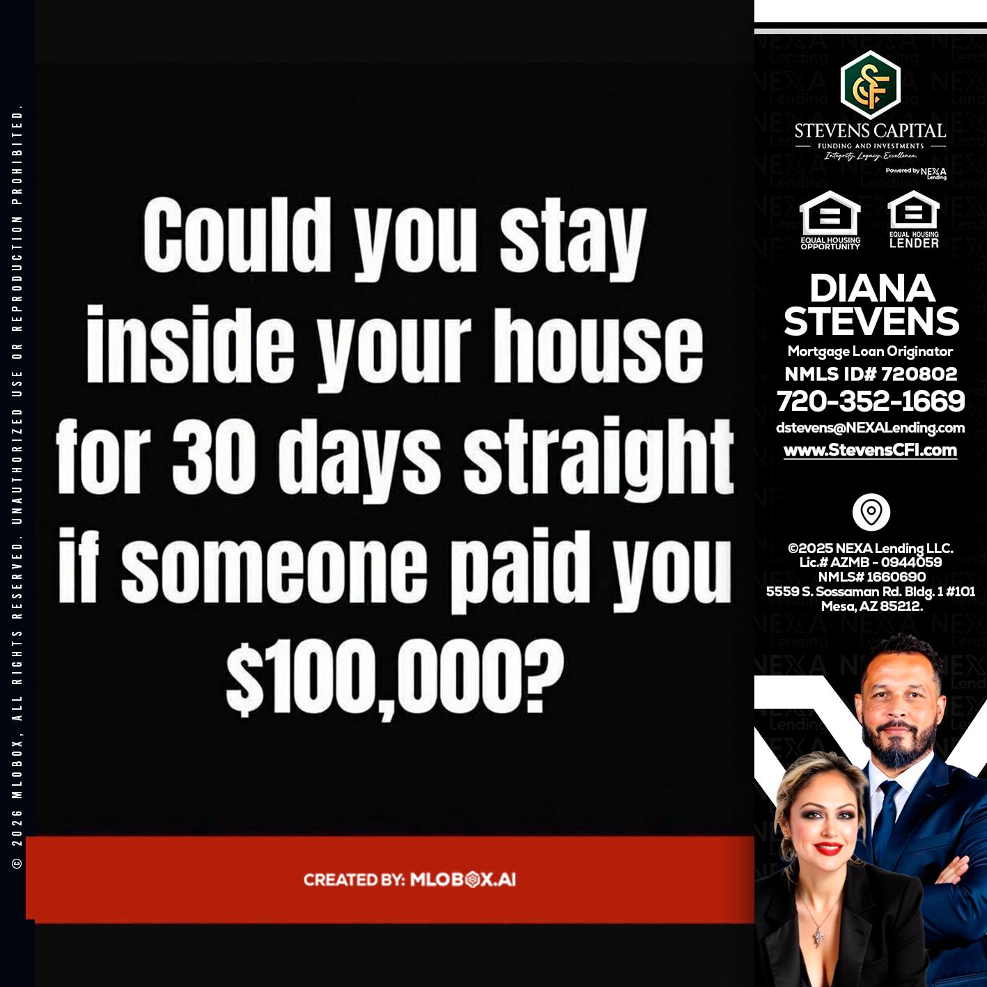 COULD YOU STAY - Diana Stevens -Mortgage Loan Originator