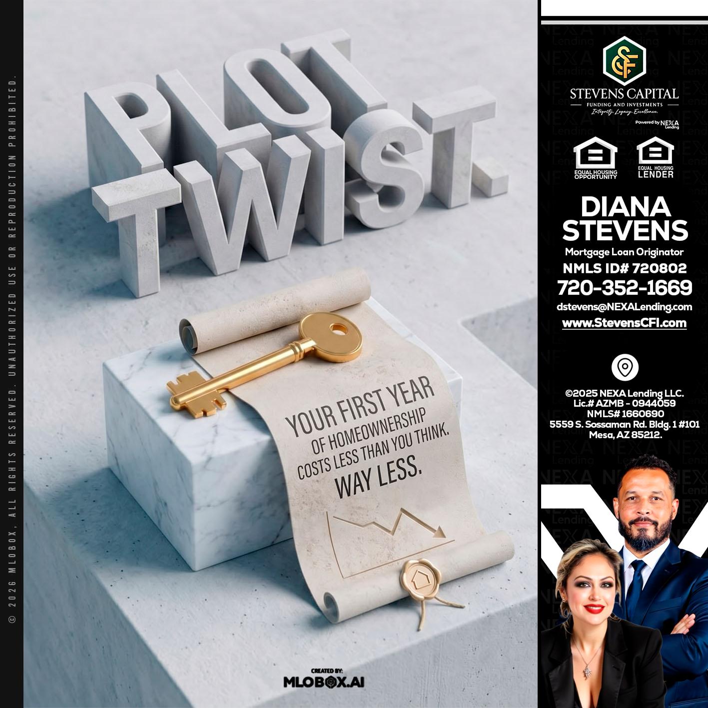 PLOT TWIST - Diana Stevens -Mortgage Loan Originator