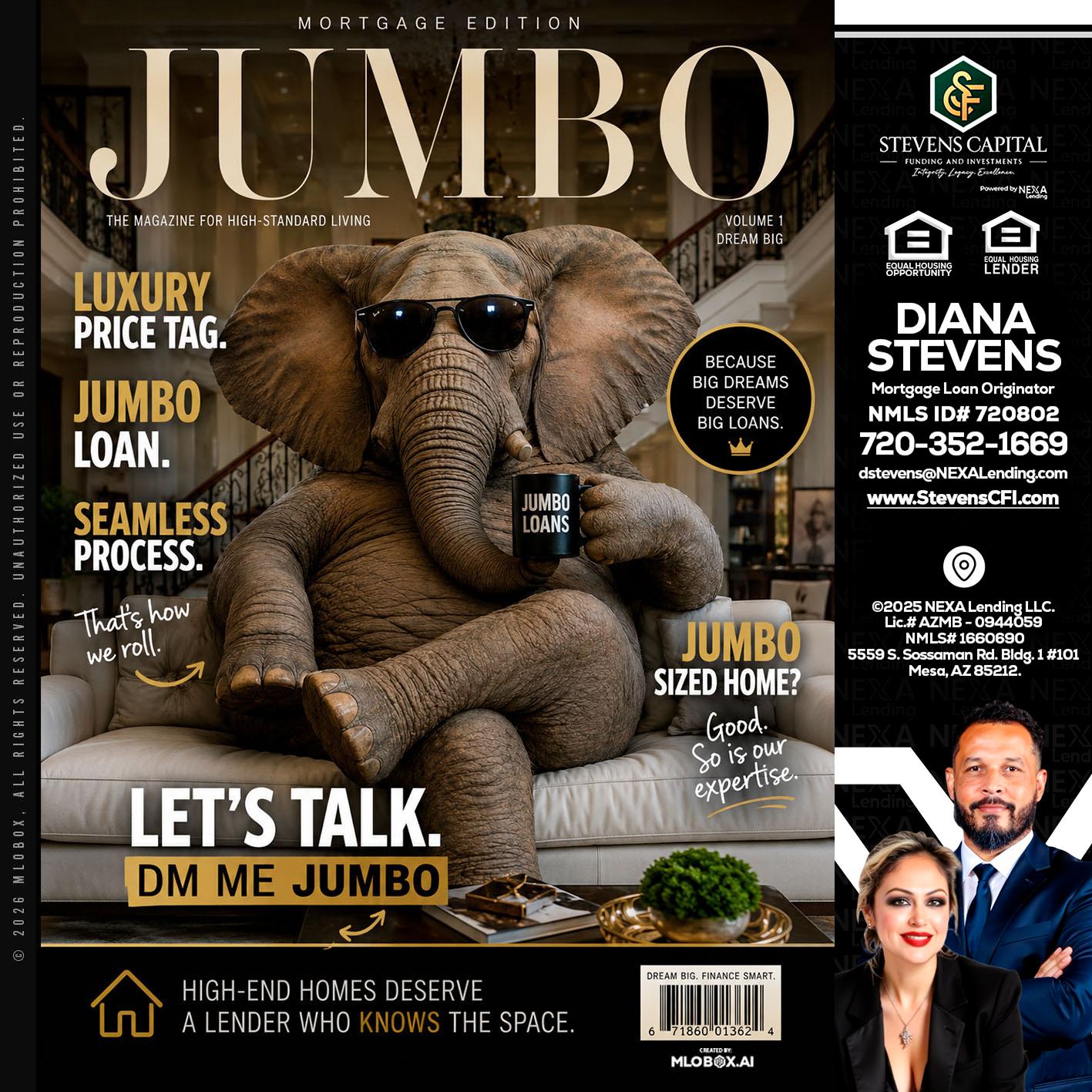 JUMBO LOANS - Diana Stevens -Mortgage Loan Originator
