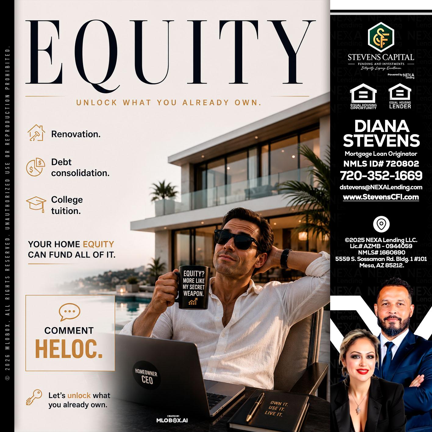 EQUITY - Diana Stevens -Mortgage Loan Originator