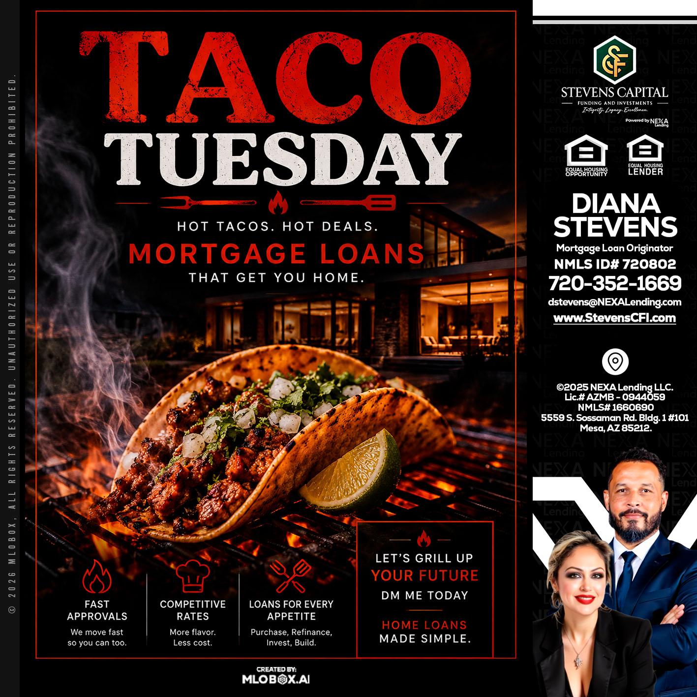 TACO TUESDAY - Diana Stevens -Mortgage Loan Originator
