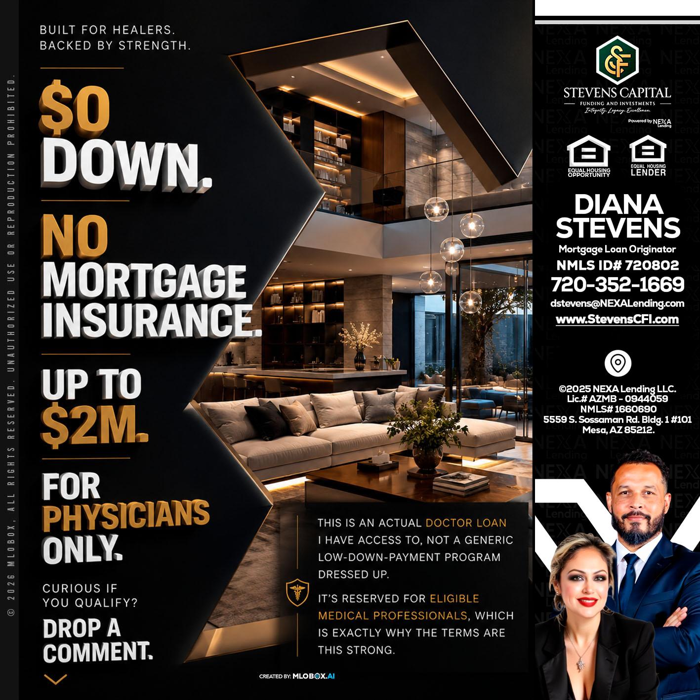 $0 DOWN - Diana Stevens -Mortgage Loan Originator