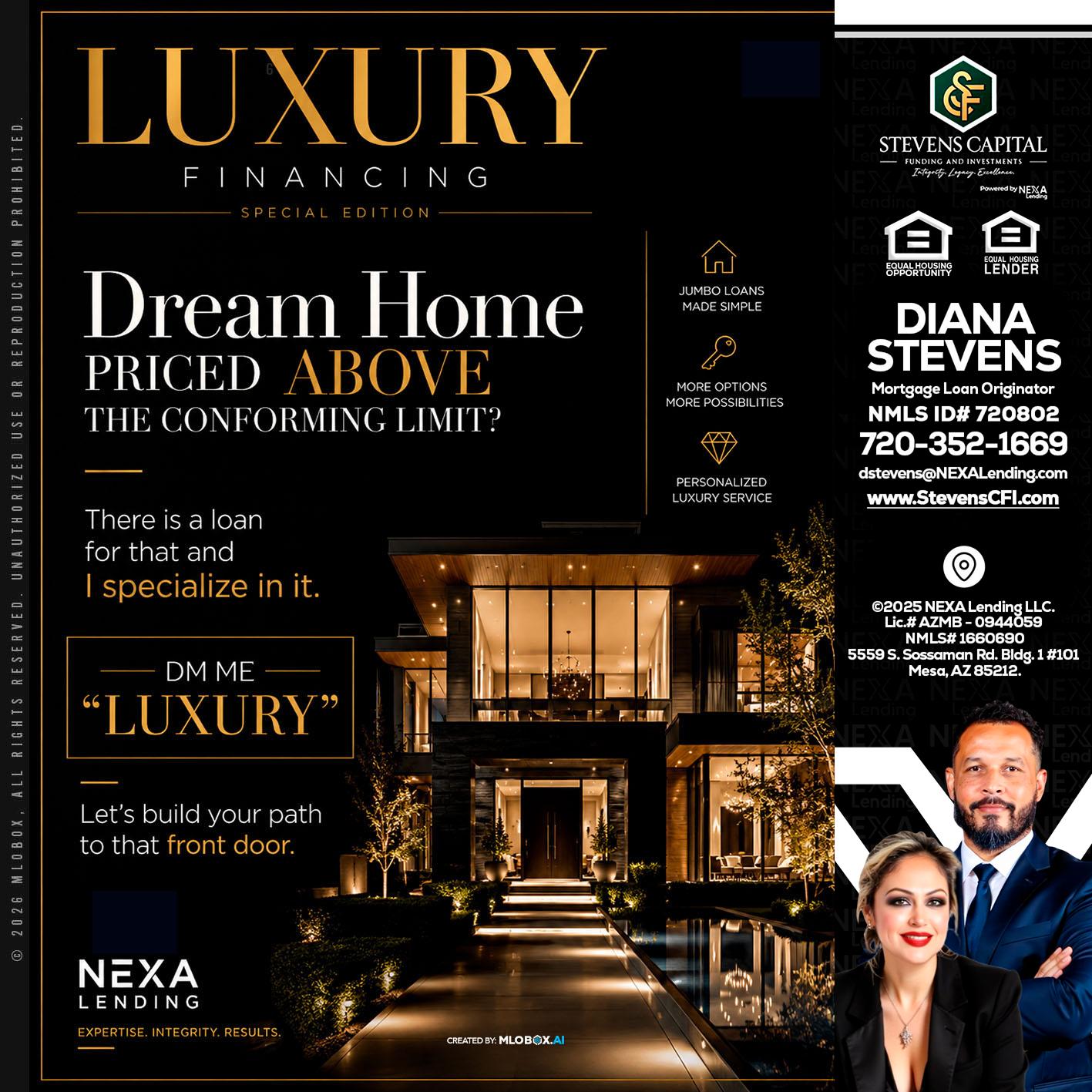 LUXURY - Diana Stevens -Mortgage Loan Originator