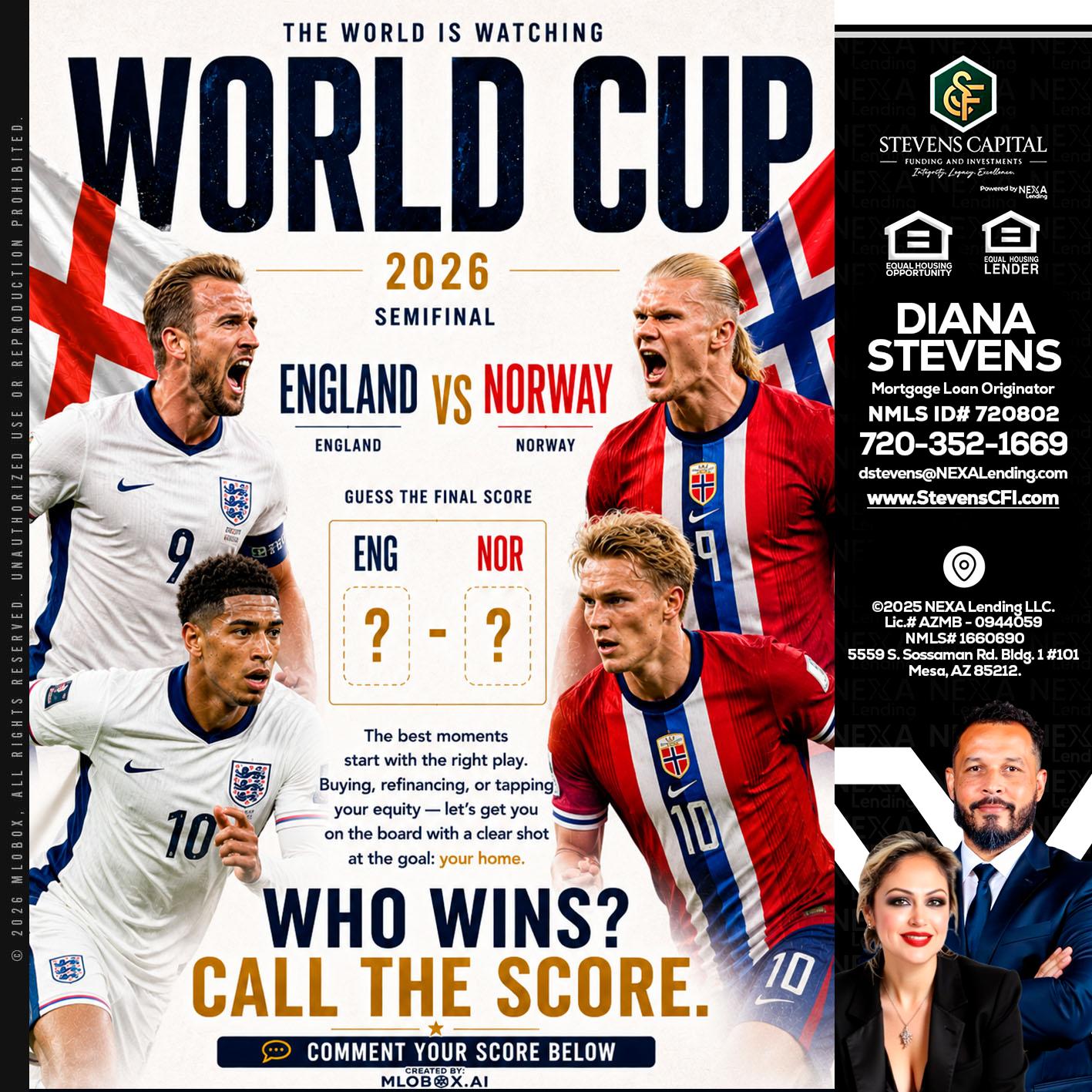 WORLD CUP 2026 - Diana Stevens -Mortgage Loan Originator