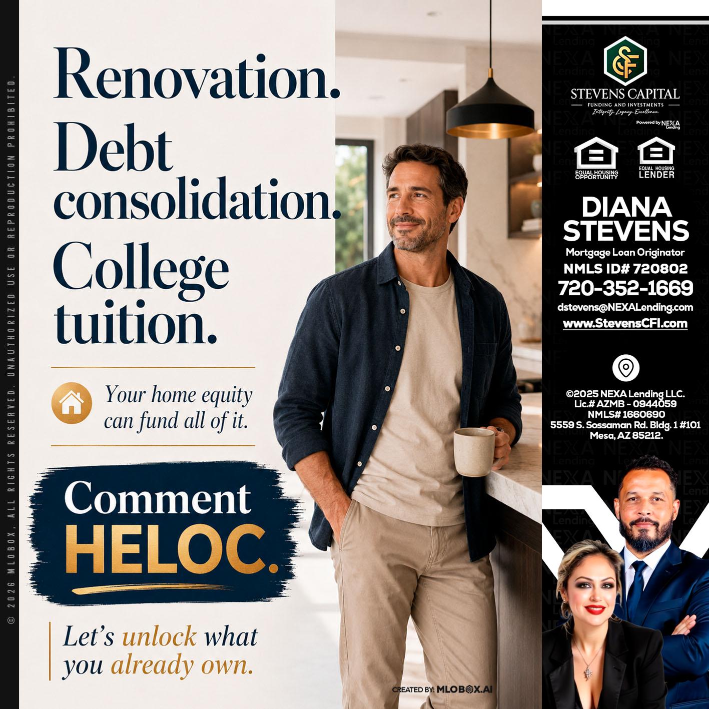 RENOVATION DEBT - Diana Stevens -Mortgage Loan Originator