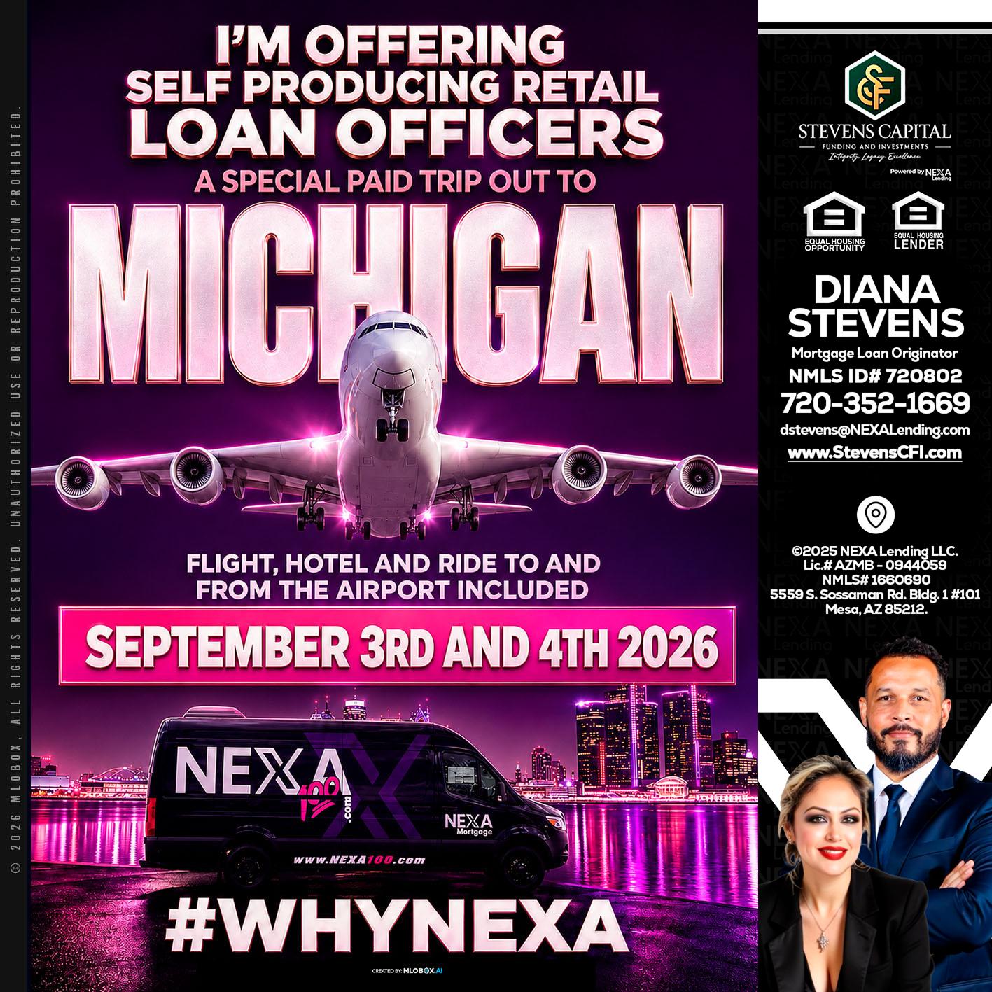 MICHIGAN TRIP - Diana Stevens -Mortgage Loan Originator