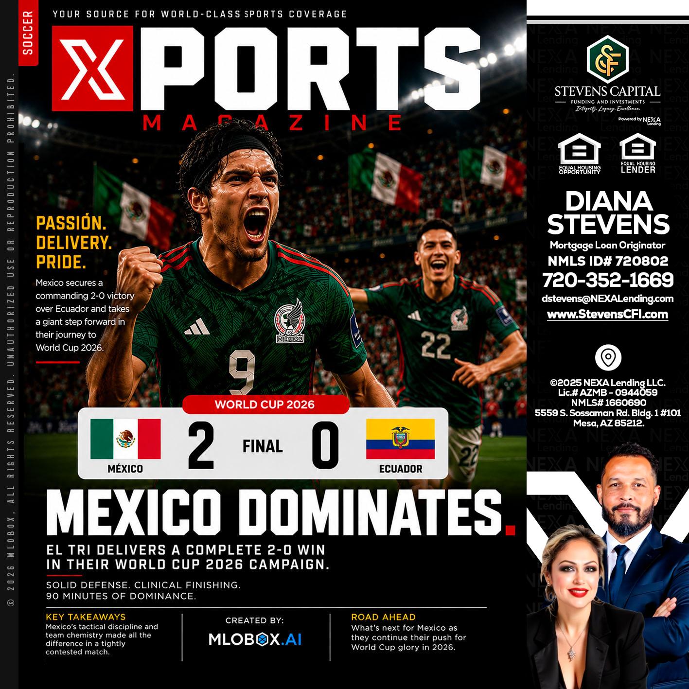 XPORTS MEX 2-0 ECUADOR - Diana Stevens -Mortgage Loan Originator