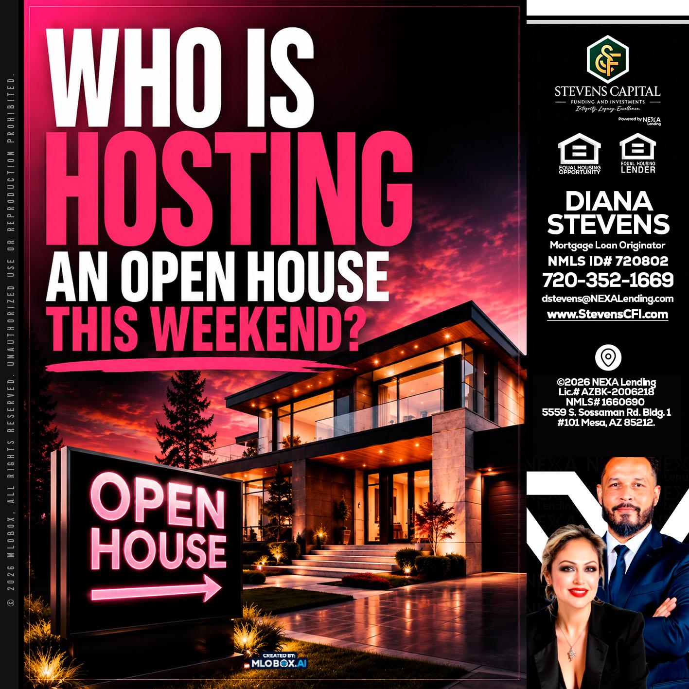 who's is hosting - Diana Stevens -Mortgage Loan Originator