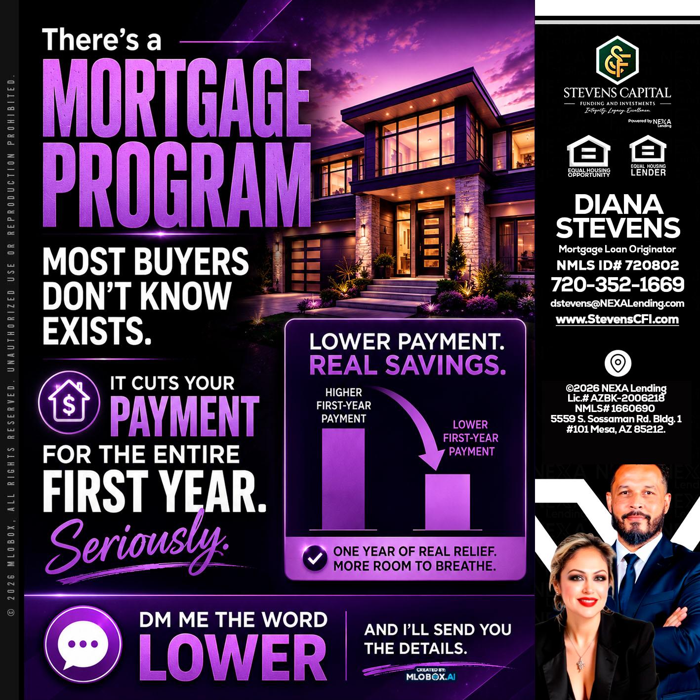 MORTGAGE PROGRAM - Diana Stevens -Mortgage Loan Originator