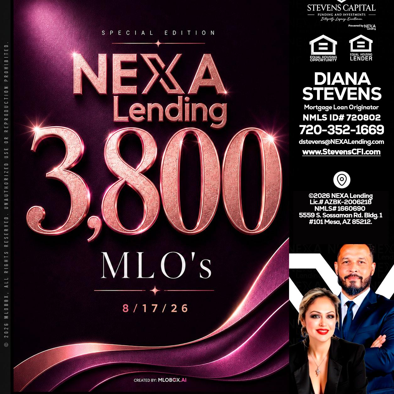 3800 MLOs - Diana Stevens -Mortgage Loan Originator
