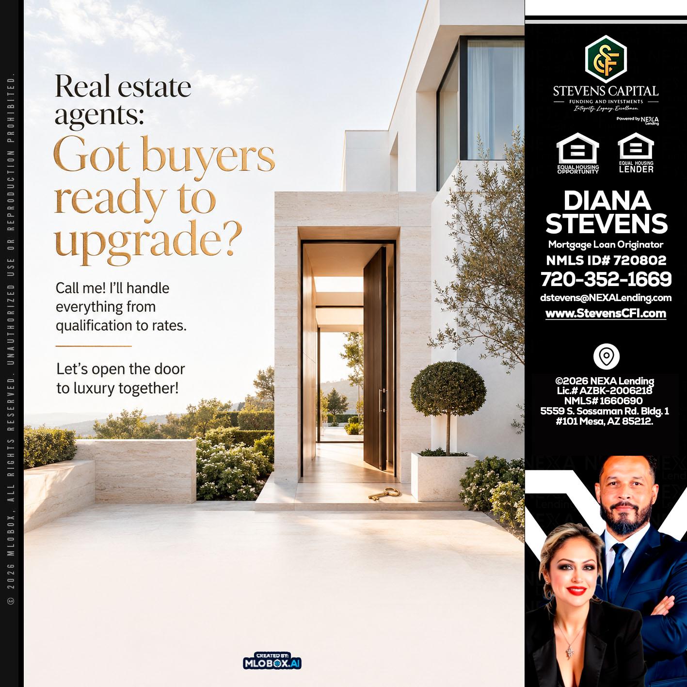 REAL ESTATE AGENTS - Diana Stevens -Mortgage Loan Originator