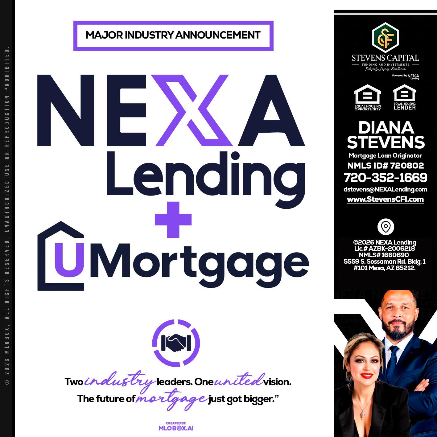 NEXA LENDING U MORTGAGE - Diana Stevens -Mortgage Loan Originator