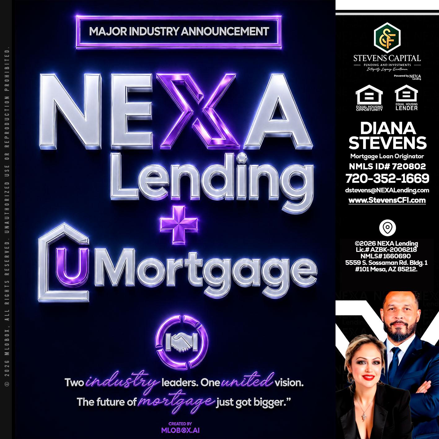 NEXA LENDING U MORTGAGE - Diana Stevens -Mortgage Loan Originator