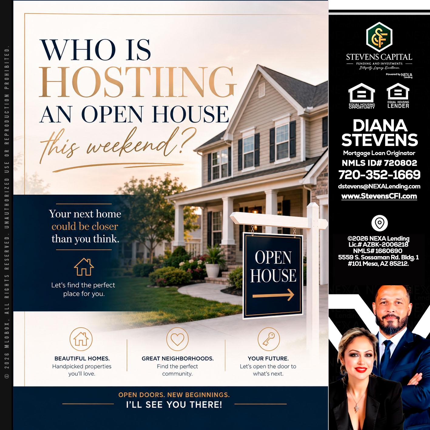 WHOS HOSTING - Diana Stevens -Mortgage Loan Originator