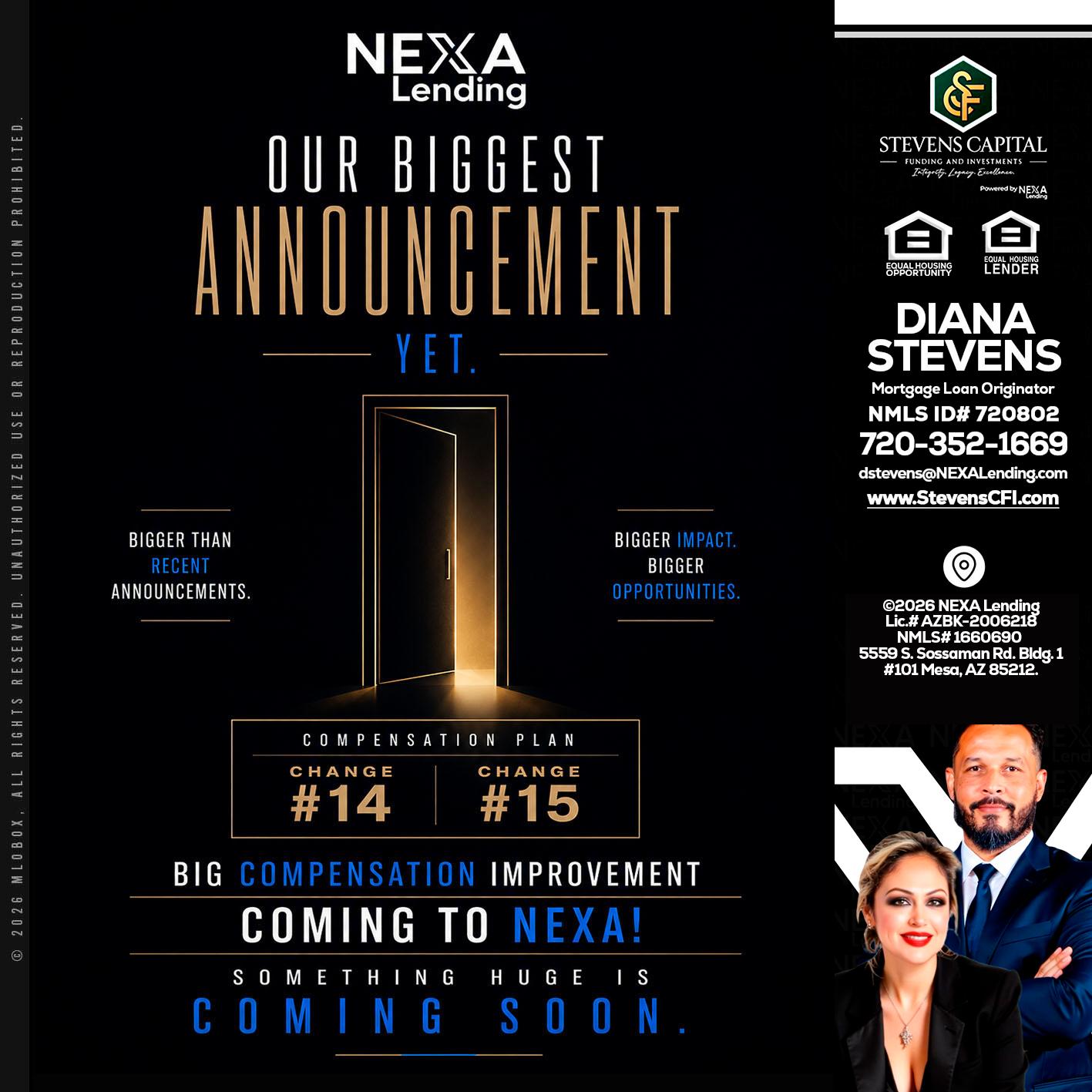 ANNOUNCEMENT - Diana Stevens -Mortgage Loan Originator