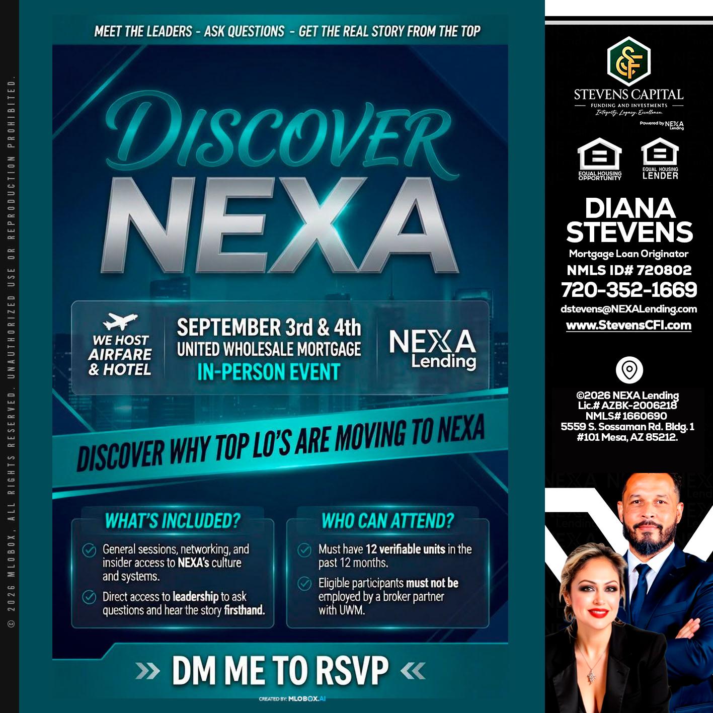 DISCOVER NEXA - Diana Stevens -Mortgage Loan Originator
