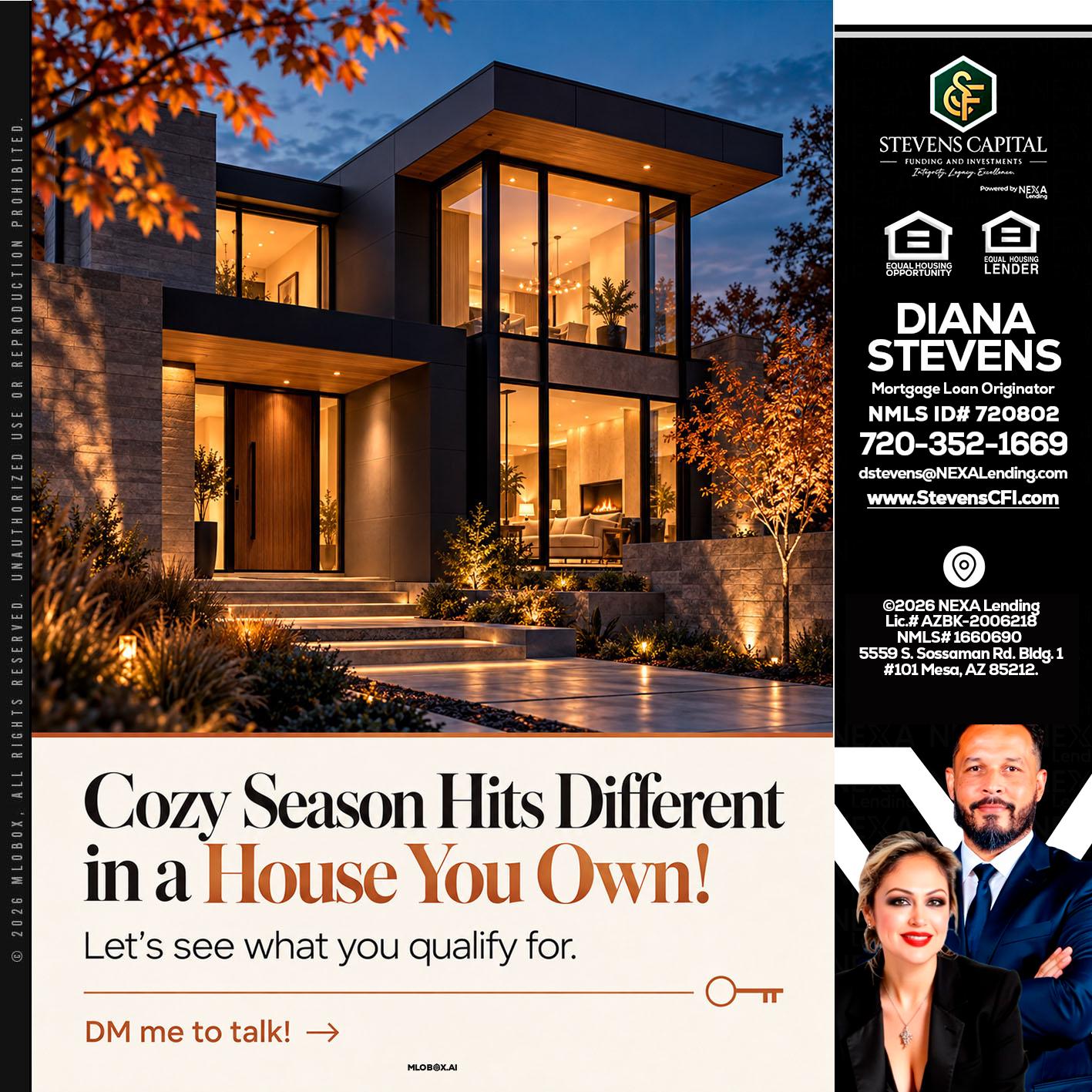 COZY SEASON - Diana Stevens -Mortgage Loan Originator