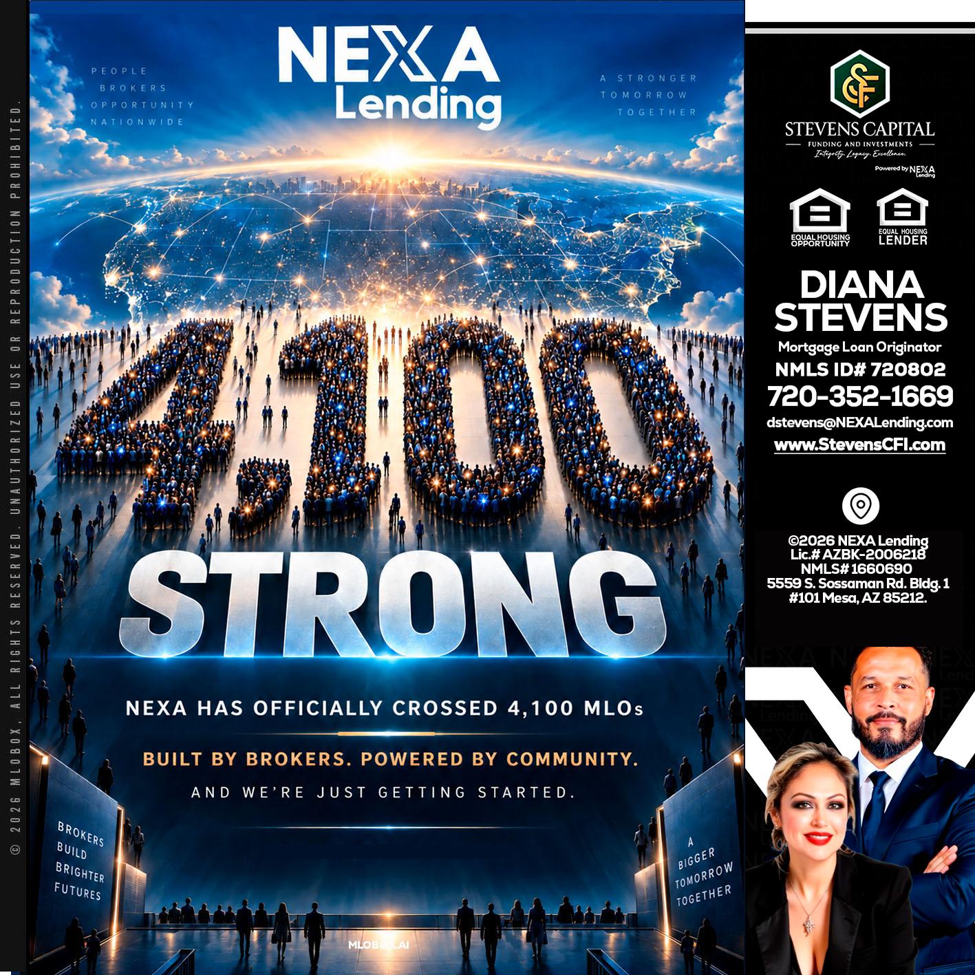 4,100 MLOs - Diana Stevens -Mortgage Loan Originator