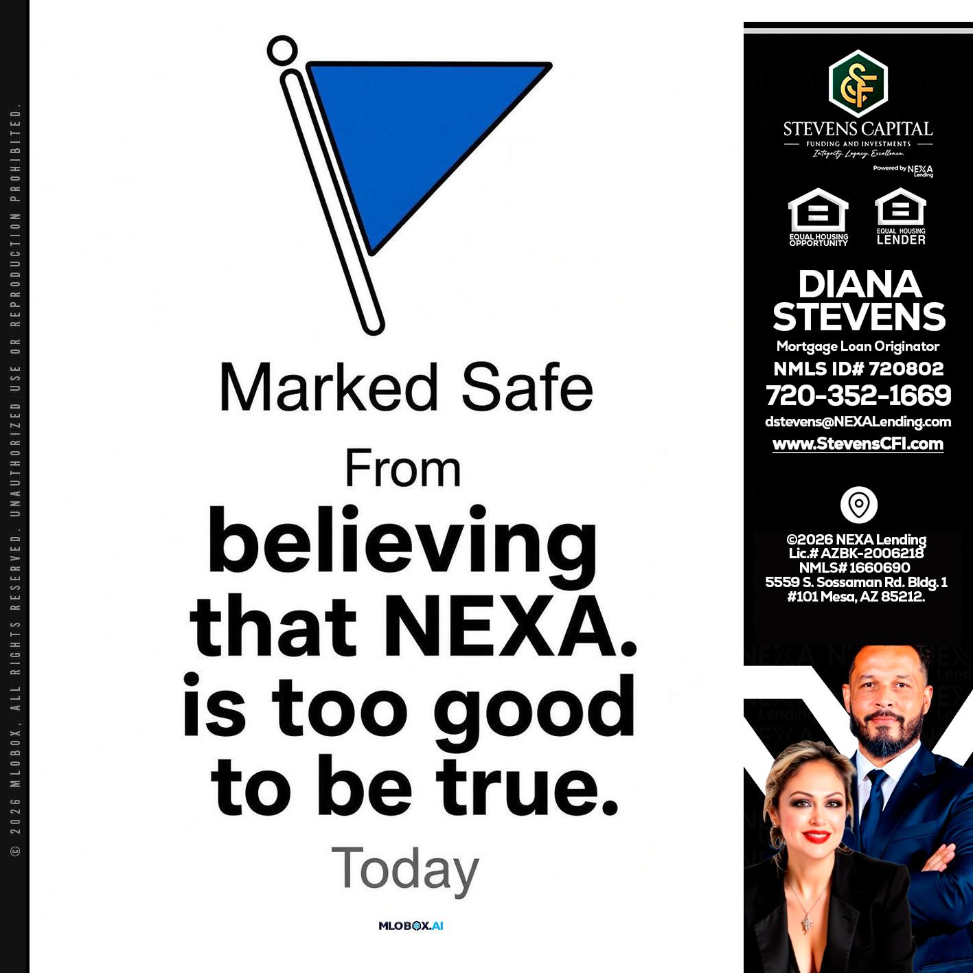 MARKED SAFE - Diana Stevens -Mortgage Loan Originator