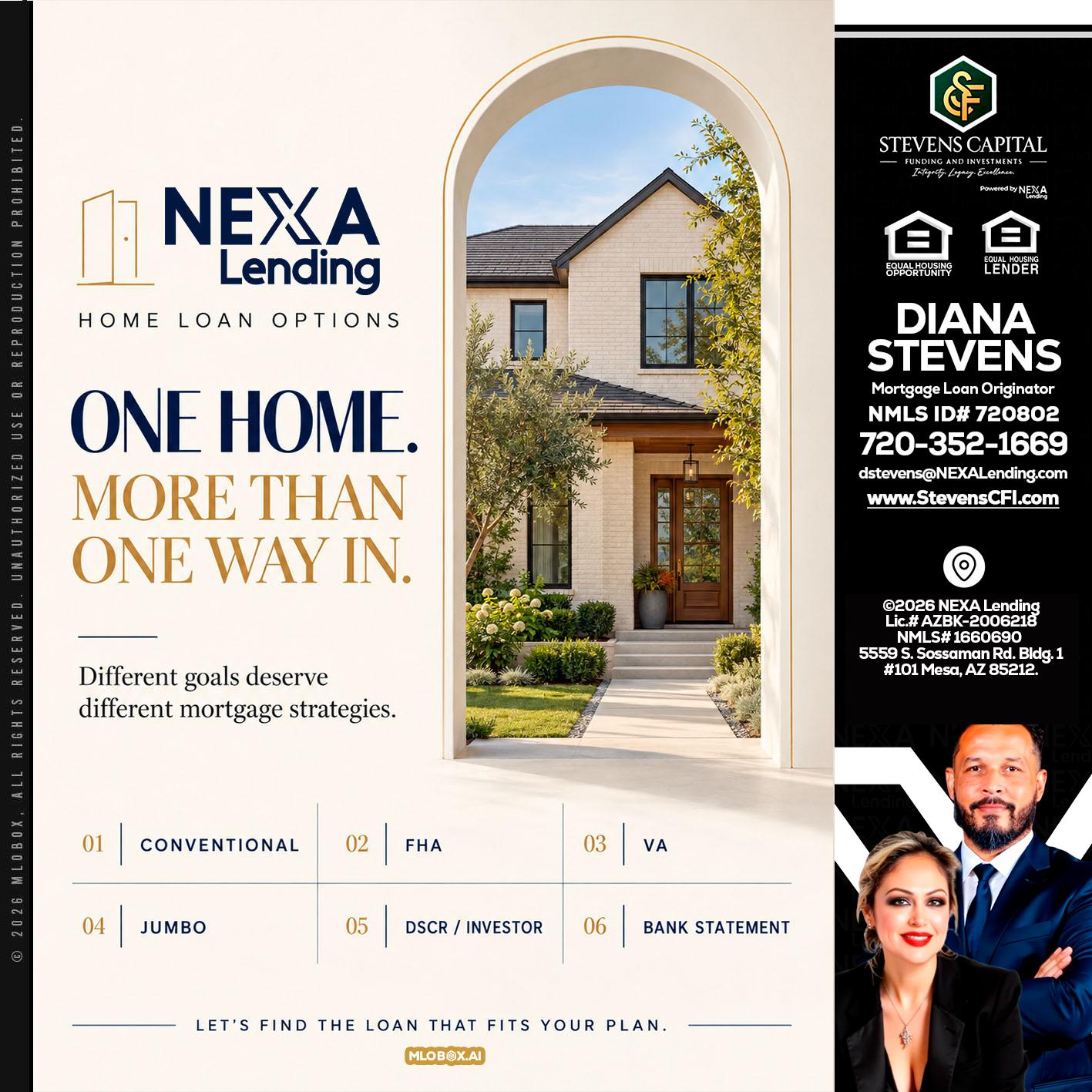 ONE HOME - Diana Stevens -Mortgage Loan Originator