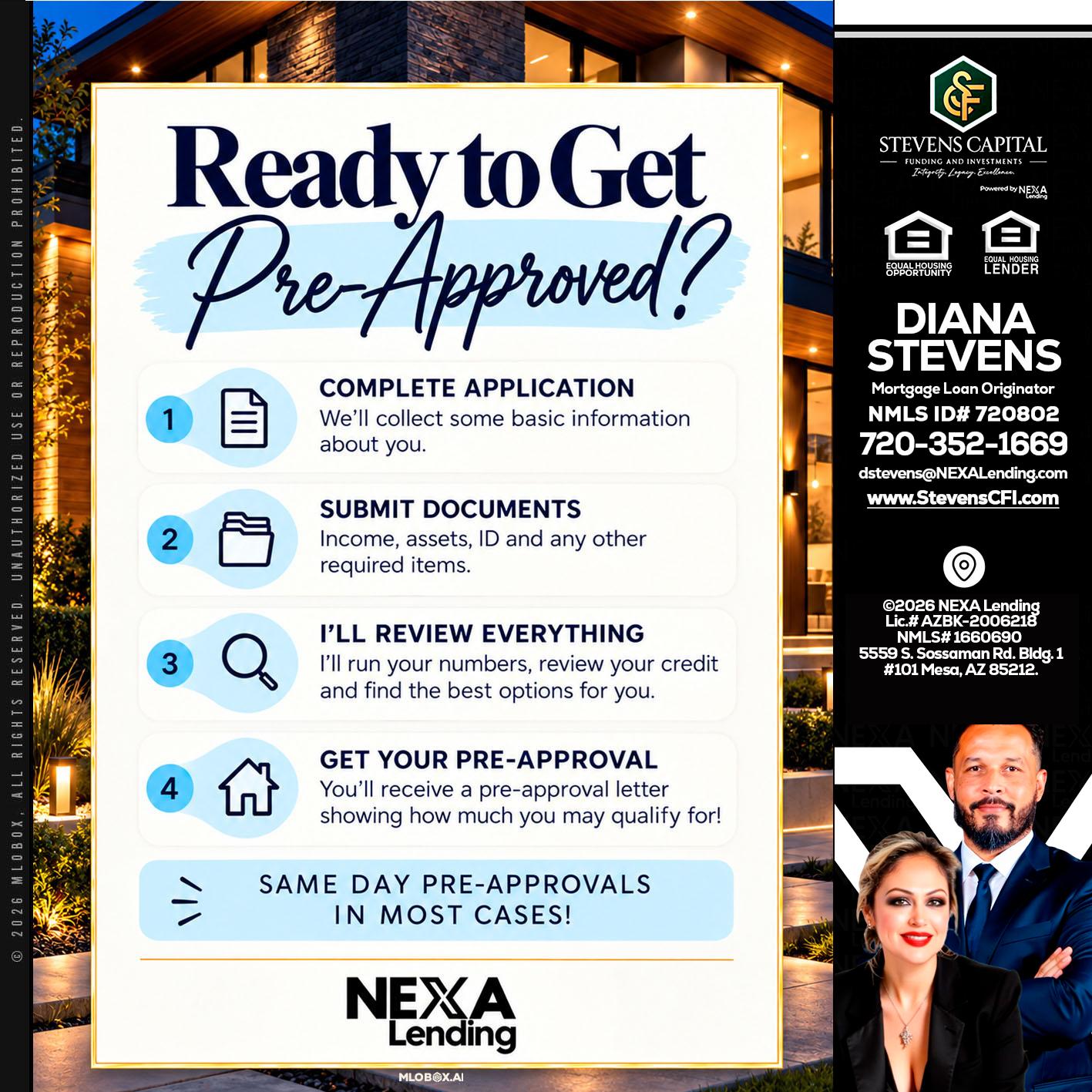 ready to get - Diana Stevens -Mortgage Loan Originator