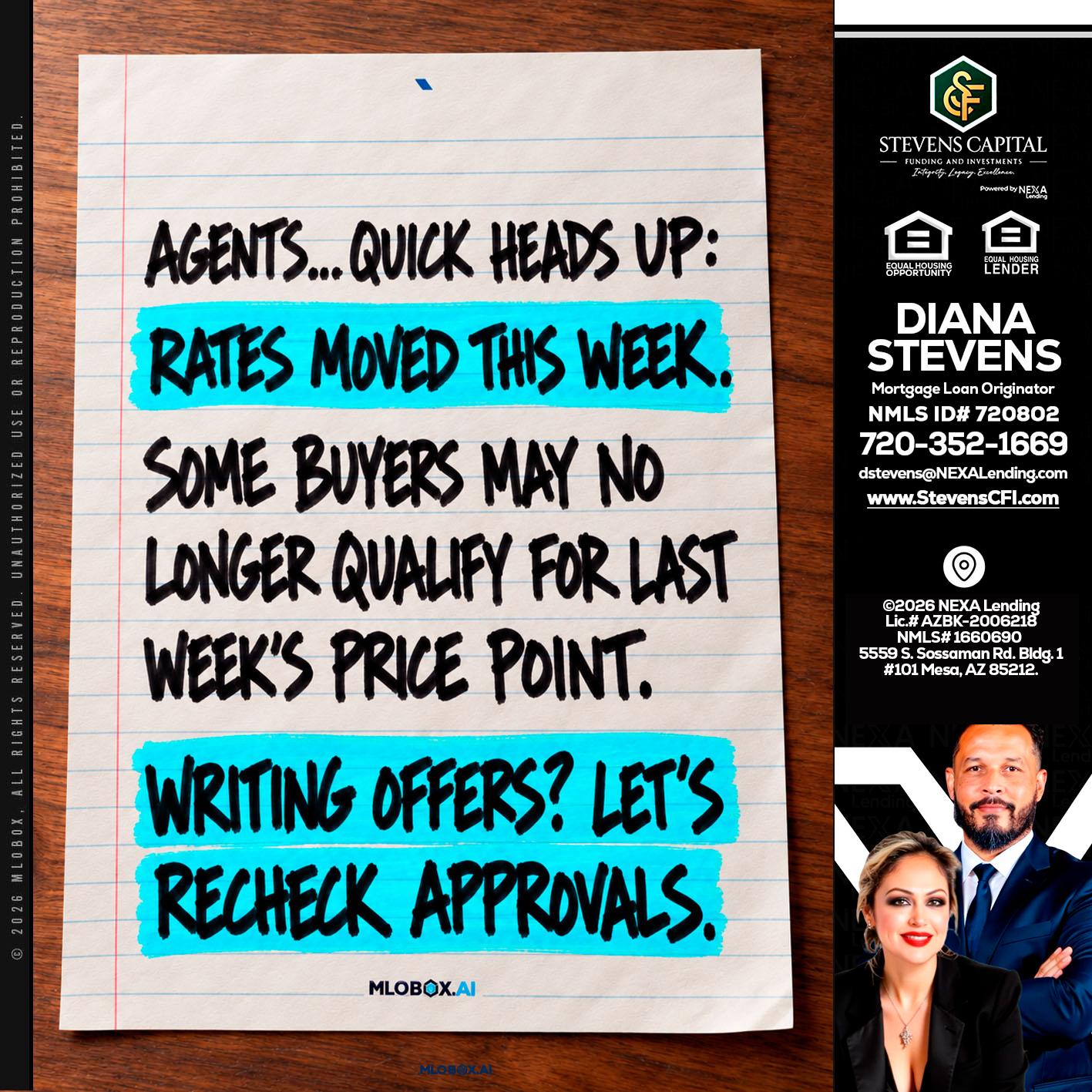 AGENTS - Diana Stevens -Mortgage Loan Originator