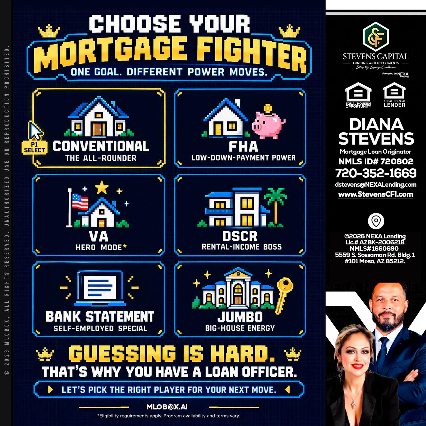 CHOOSE YOUR MORTGAGE - Diana Stevens -Mortgage Loan Originator